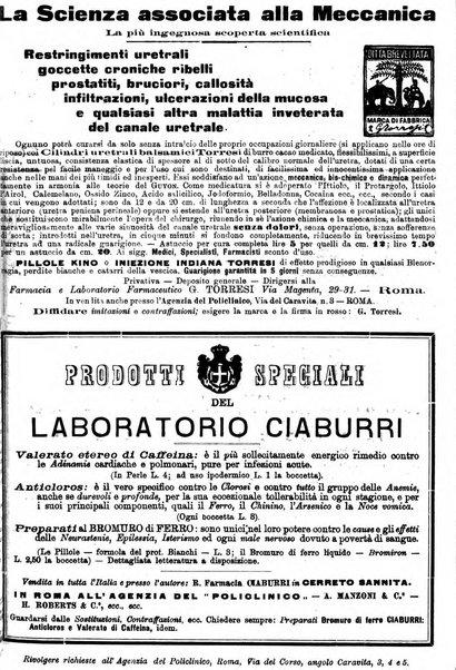 Supplemento al policlinico periodico di medicina, chirurgia ed igiene