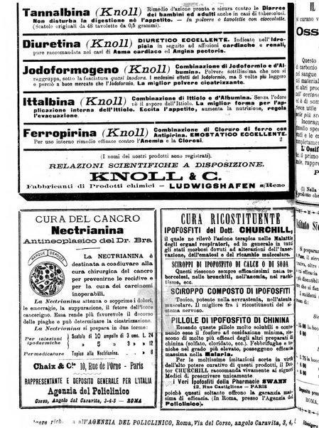 Supplemento al policlinico periodico di medicina, chirurgia ed igiene