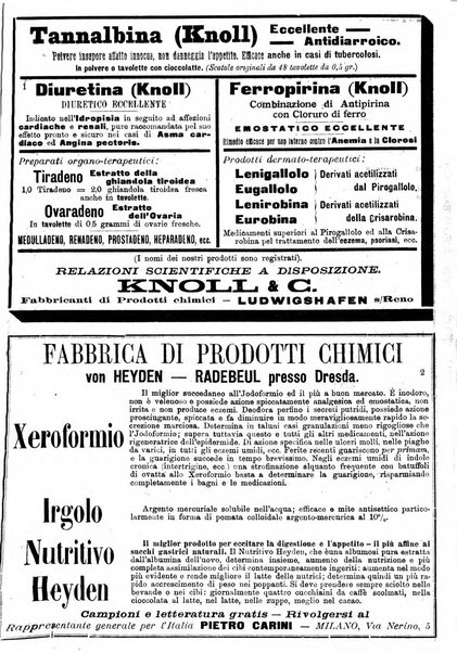 Supplemento al policlinico periodico di medicina, chirurgia ed igiene