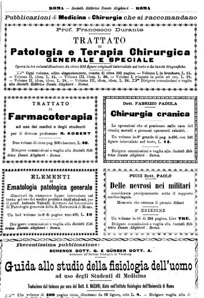 Supplemento al policlinico periodico di medicina, chirurgia ed igiene