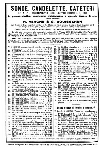 Supplemento al policlinico periodico di medicina, chirurgia ed igiene