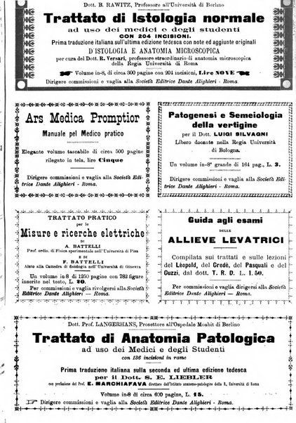 Supplemento al policlinico periodico di medicina, chirurgia ed igiene