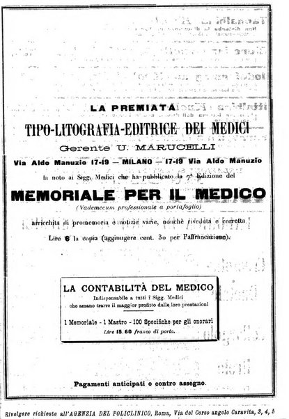 Supplemento al policlinico periodico di medicina, chirurgia ed igiene