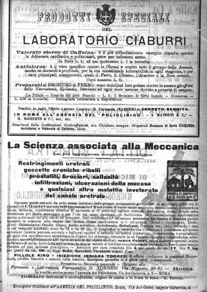 Supplemento al policlinico periodico di medicina, chirurgia ed igiene