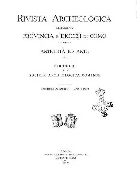 Rivista archeologica dell'antica provincia e diocesi di Como antichità ed arte