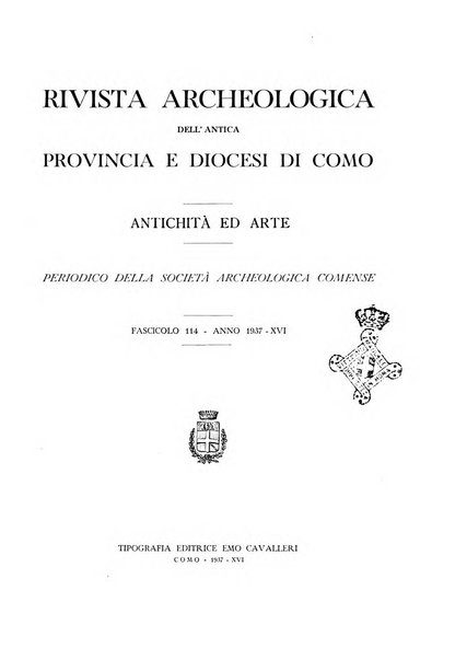 Rivista archeologica dell'antica provincia e diocesi di Como antichità ed arte