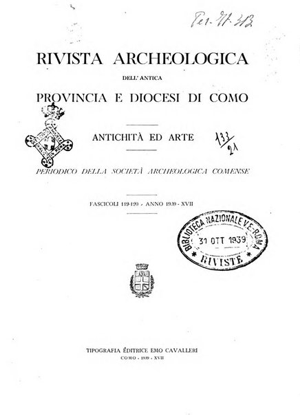 Rivista archeologica dell'antica provincia e diocesi di Como antichità ed arte