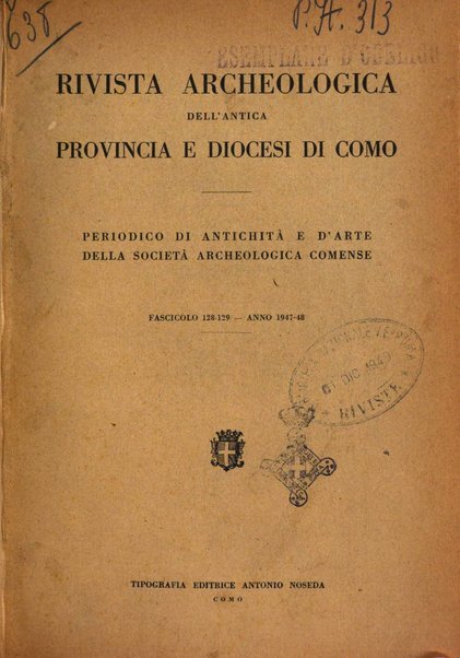 Rivista archeologica dell'antica provincia e diocesi di Como antichità ed arte