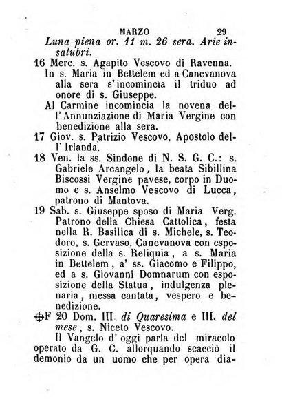 Almanacco sacro pavese