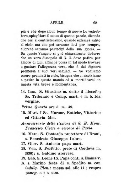 Almanacco sacro pavese