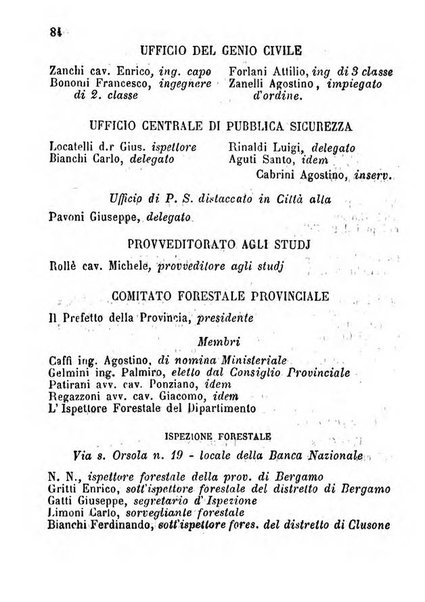 Annuario della citta e provincia di Bergamo