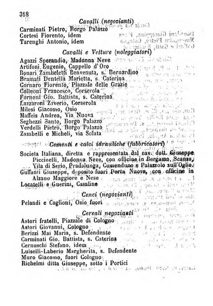 Annuario della citta e provincia di Bergamo