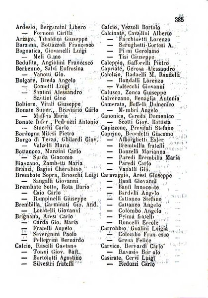 Annuario della citta e provincia di Bergamo