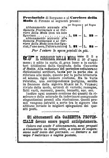 Annuario della citta e provincia di Bergamo