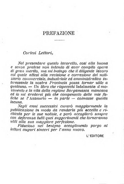 Annuario della citta e provincia di Bergamo