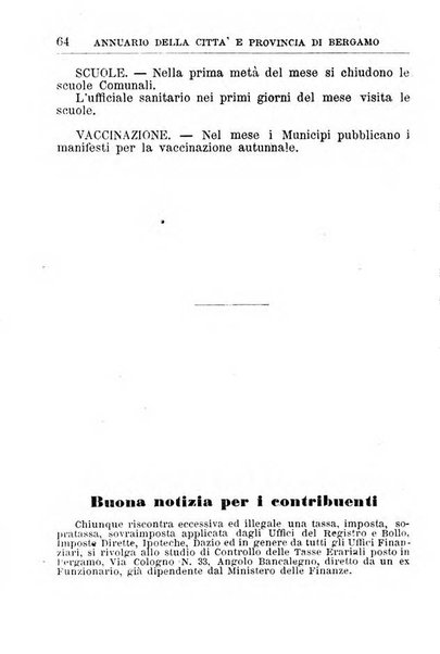 Annuario della citta e provincia di Bergamo