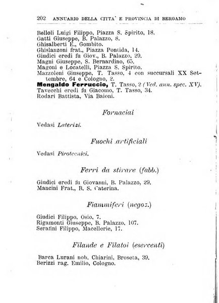 Annuario della citta e provincia di Bergamo