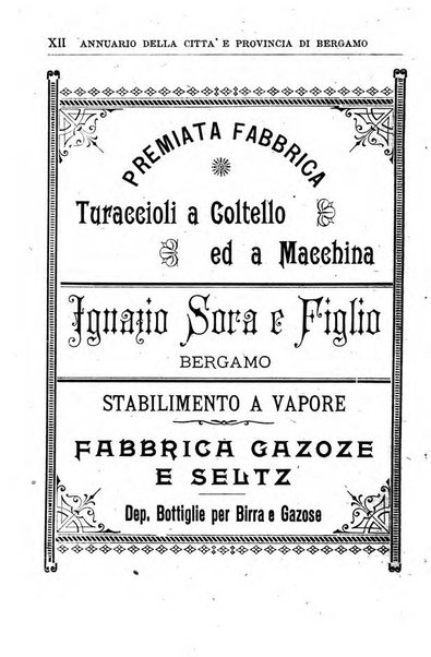 Annuario della citta e provincia di Bergamo