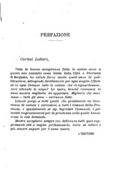 Annuario della citta e provincia di Bergamo