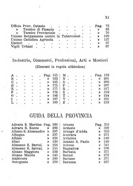 Annuario della citta e provincia di Bergamo