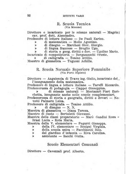 Annuario della citta e provincia di Bergamo