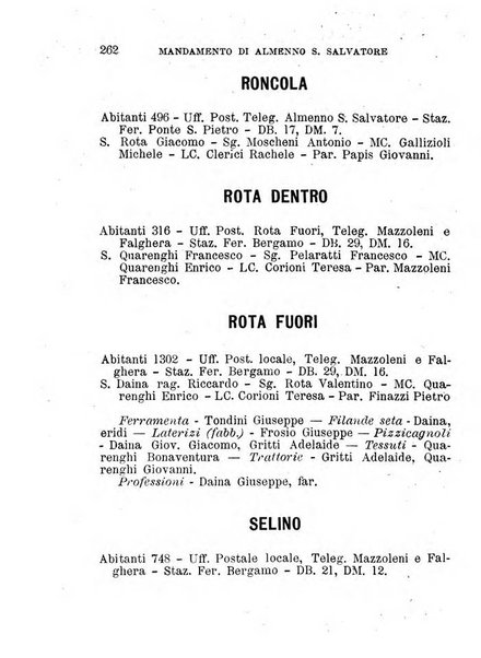 Annuario della citta e provincia di Bergamo