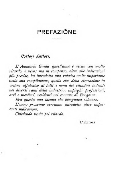 Annuario della citta e provincia di Bergamo