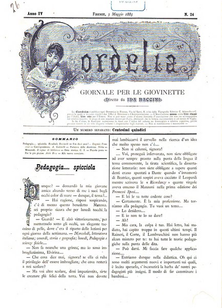 Cordelia rivista mensile della donna italiana