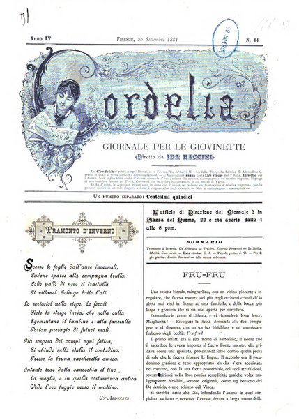 Cordelia rivista mensile della donna italiana