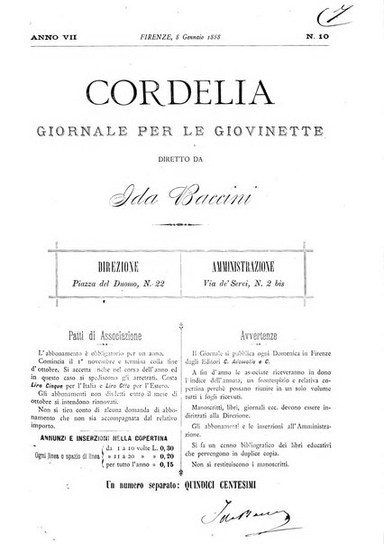 Cordelia rivista mensile della donna italiana