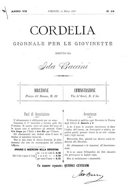 Cordelia rivista mensile della donna italiana