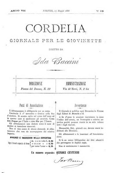 Cordelia rivista mensile della donna italiana