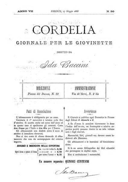 Cordelia rivista mensile della donna italiana