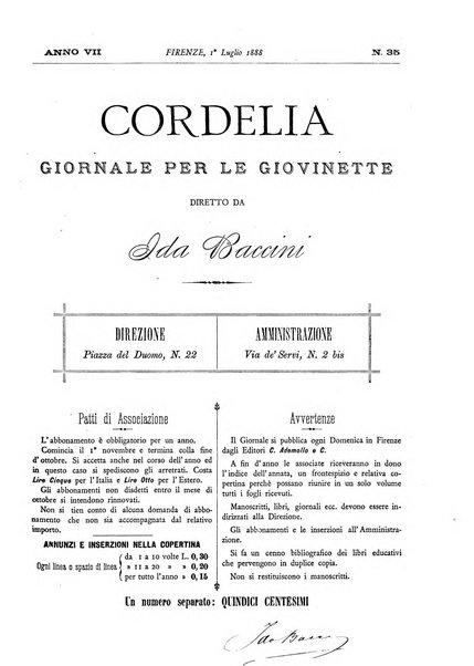 Cordelia rivista mensile della donna italiana