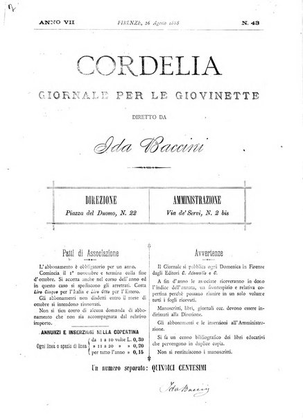 Cordelia rivista mensile della donna italiana