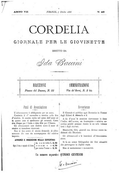 Cordelia rivista mensile della donna italiana