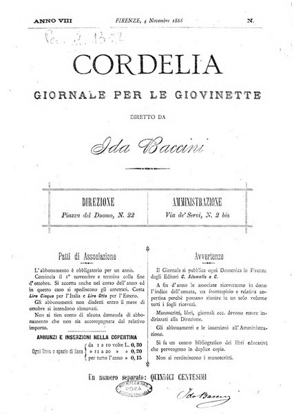 Cordelia rivista mensile della donna italiana