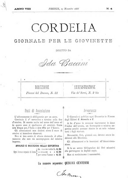 Cordelia rivista mensile della donna italiana