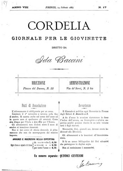 Cordelia rivista mensile della donna italiana