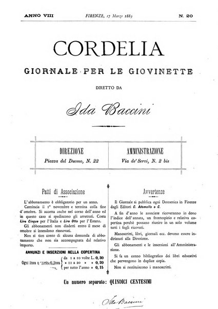 Cordelia rivista mensile della donna italiana