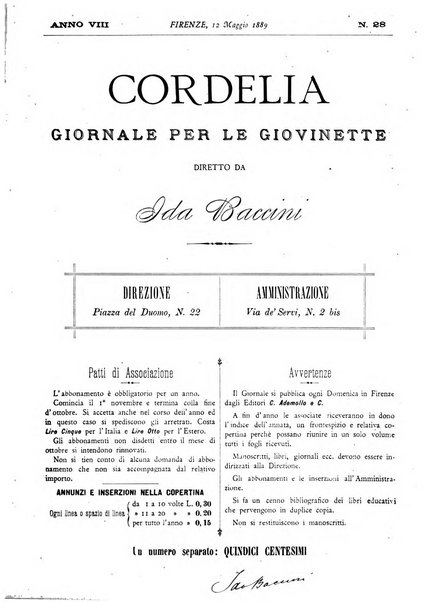 Cordelia rivista mensile della donna italiana