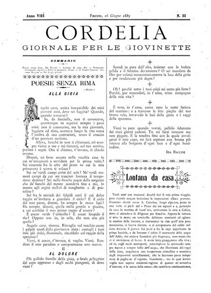 Cordelia rivista mensile della donna italiana