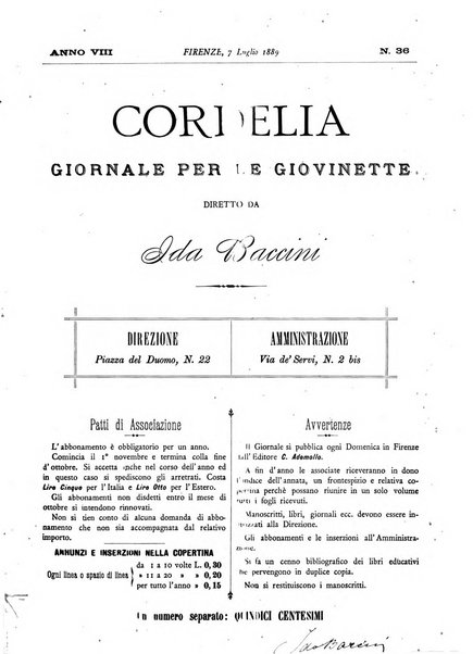 Cordelia rivista mensile della donna italiana