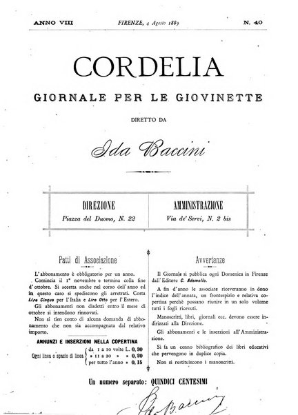 Cordelia rivista mensile della donna italiana