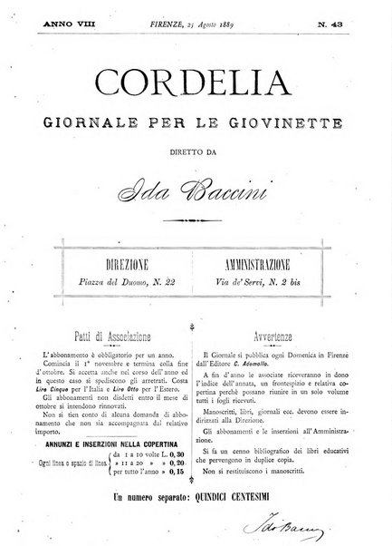 Cordelia rivista mensile della donna italiana