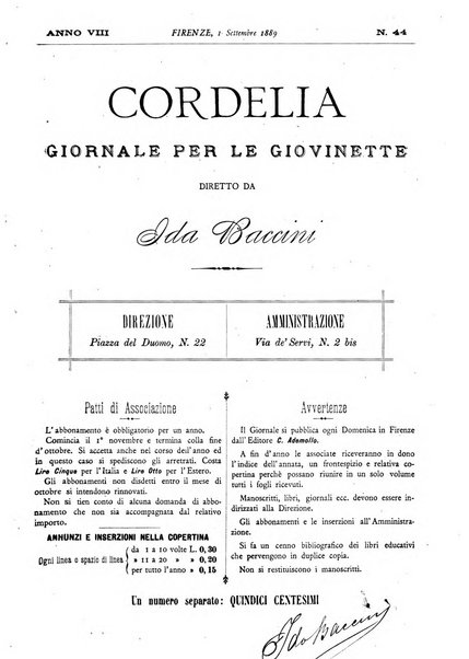 Cordelia rivista mensile della donna italiana