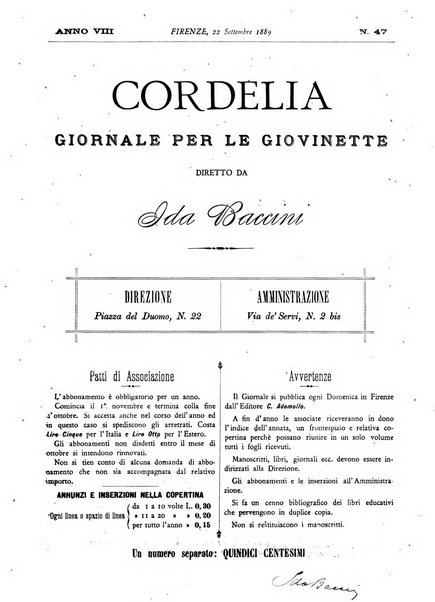 Cordelia rivista mensile della donna italiana