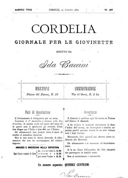 Cordelia rivista mensile della donna italiana