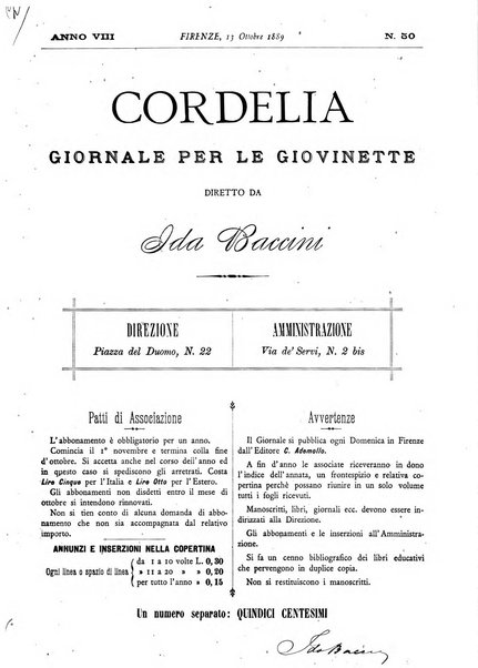 Cordelia rivista mensile della donna italiana