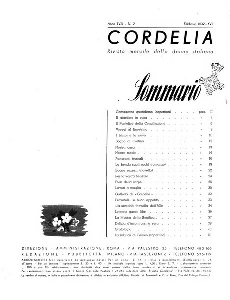 Cordelia rivista mensile della donna italiana